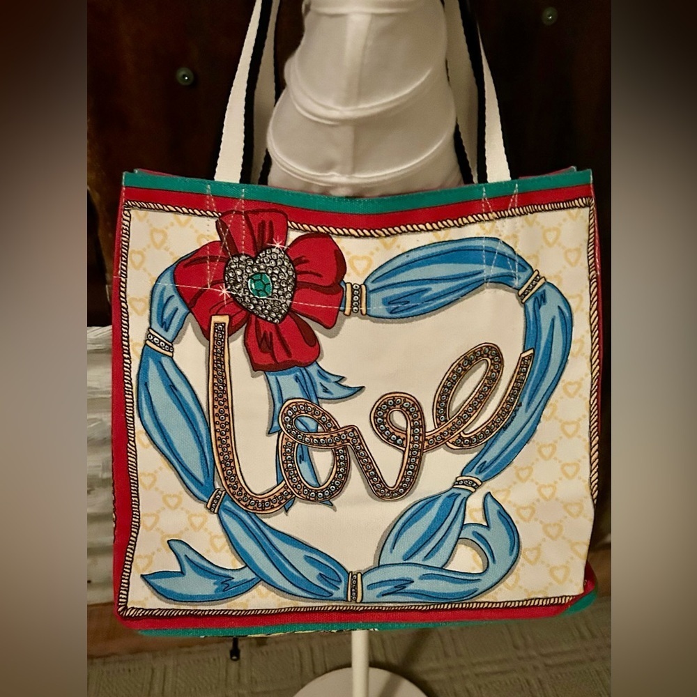 NWT-Brighton “SPARKLE and SHINE” Colorful Illustrated Tote Bag - Picture 6 of 9